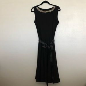 Black dress with jewel detailing